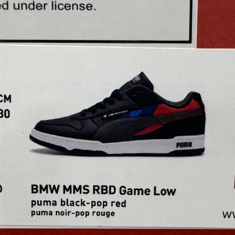 Puma BMW MMS RBD Sneakers - Black, Red, and Blue